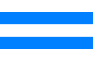 blue flag with white stripe in the middle