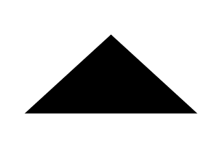 black triangle on white
